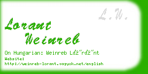 lorant weinreb business card